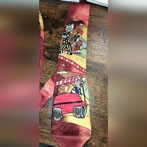 Mens 1993 Retro TOM & JERRY CARTOON NETWORK 100% Silk Neck Tie Vintage